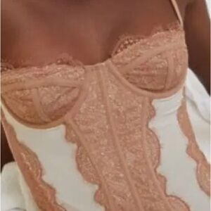 Urban Outfitters Out from Under Love Corse Top in Cream and Tan